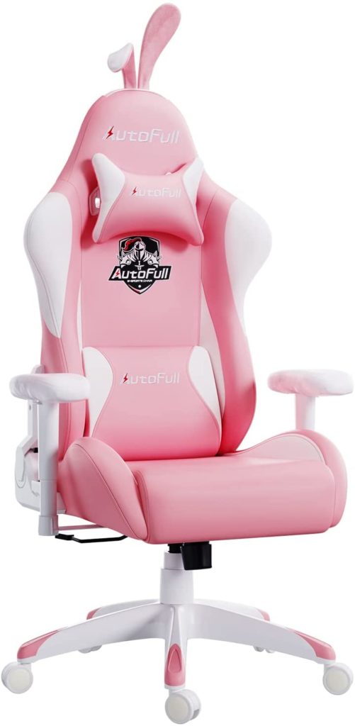 Autofull Pink Bunny Gaming Chair Headrest Pillow 501x1024