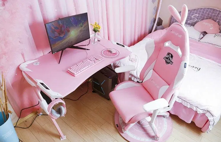 Pink Bunny Bedroom Chair